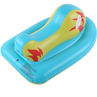 Luge Gonflable pour Enfants en PVC avec Poignée Hiver Extérieur Ski Snowboard beige