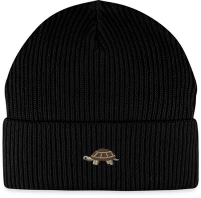 Geborduurde Schildpad Uniseks Bio Fisherman Beanie