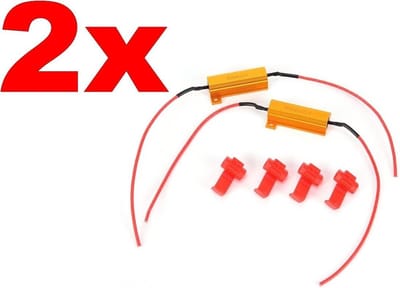 OEM Line - 50W 6 Ohm voor 12Volt LED lampen 12V 50W 6Ω Weerstand CANBUS Fout Canceller Belastingweerstand voor geen knipperende verlichting LED XENON H1 H4 H8 H11 HB4 Dimlicht Grootlicht Knipperlicht Remlicht Mistlamp Achterlicht Koplamp Dagrijlicht