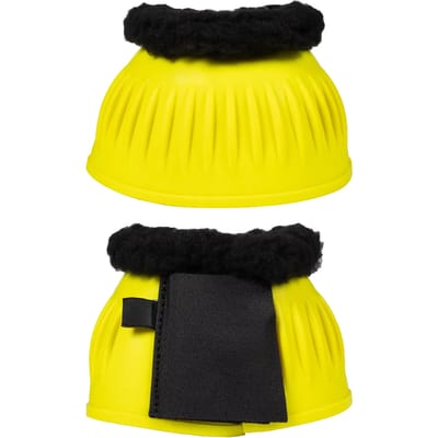 Rubberen paardenbellen met bont HKM Atlanta Neon