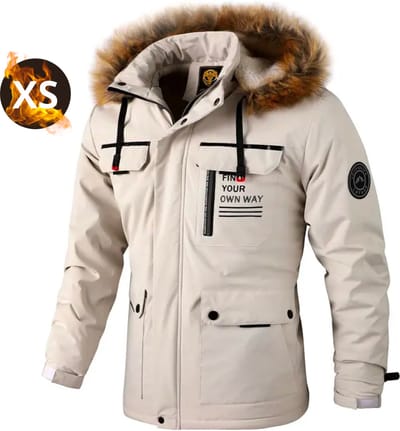 Livano Winterjas Voor Heren - Parka - Winter - Jas - Volwassen - Wit - Maat XS