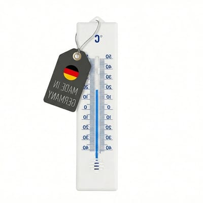 Buitenthermometer Analoog - Weerstation Tuin - Temperatuur Meten - Weerbestendig Kunststof - 22 cm - Wit