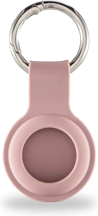 Hama Airtag Sleutelhanger geschikt voor Apple Airtag - Krasbestendig beschermhoesje - Hoes op maat - Sleutelhanger makkelijk te bevestigen - Nude