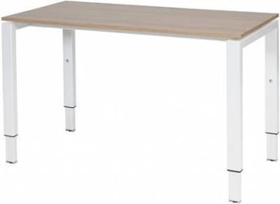 Verstelbaar Bureau - Domino 120x60 Havana Kersen - wit frame