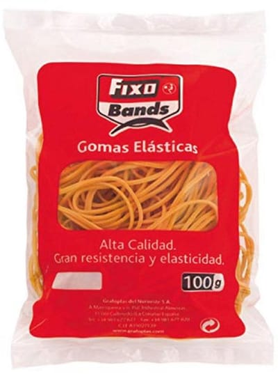 Elastiekjes in zakjes - 100 g, 1,5 mm x 6 cm