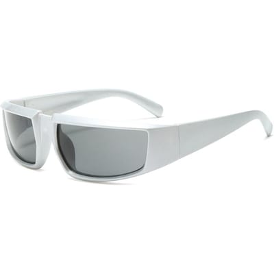 Toekomstige Technologie Y2K Kinderbrillen Modern Cool Jongens geschikt voor alle gelegenheden en Meisjes Mode Zonnebrillen Punk Zon Brillen UV400 white