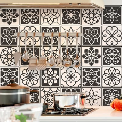 Zelfklevende tegelmuurstickers voor keuken en badkamer - 30 Lima tegelstickers - 30 stickers 20x20cm