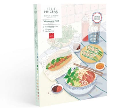 La Petite Epicerie Painting by Number Kit "VIETNAMESE FOOD" 329g H33xW25.5xL3.5cm genummerde schilderijenset | Creatieve | Hobbyset | kinderen en volwassenen