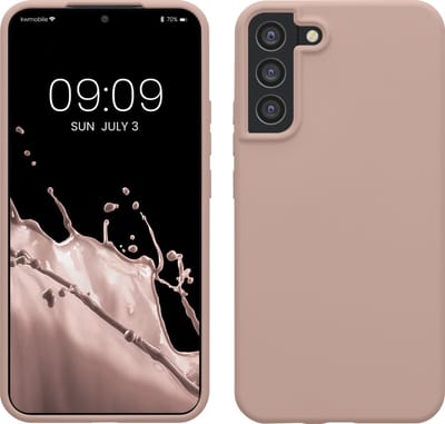 kwmobile telefoonhoesje geschikt voor Samsung Galaxy S22 Plus - Hoesje met siliconen coating - Smartphone case in mat oudroze