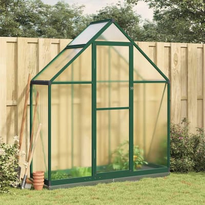 vidaXL - Tuinkas - met - basisframe - 169x58x202 - cm - aluminium - groen