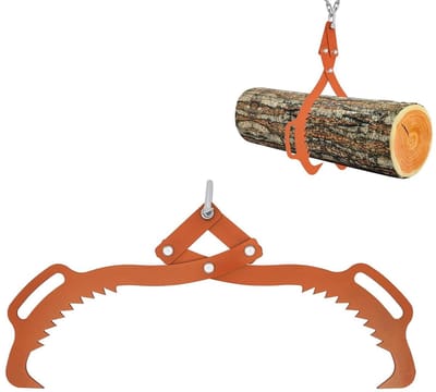 Houten Tang - Grijper Heftang - Boomstammen Verplaatsen - Hoge Draagkracht - 700 kg - Oranje