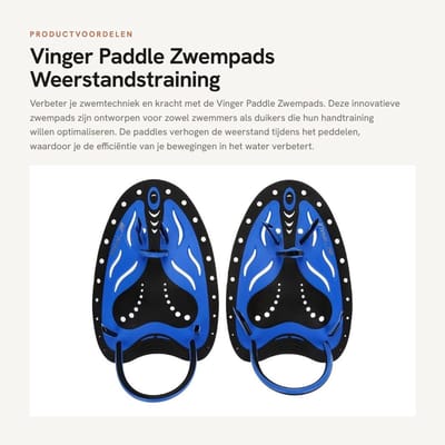 Dailygoods- Zwempaddles - Weerstandstraining - Handpeddels Zwemmen - Verstelbaar - Duurzaam - Hoogwaardig Materiaal - Maat S: 190 x 130 mm