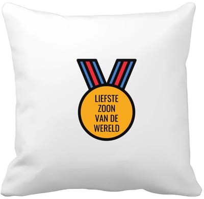 Akyol - liefste zoon van de wereld Kussen hoes - Zoon - de liefste zoon - verjaardagscadeau - verjaardag - cadeau - cadeautje voor zoon - zoon artikelen - kado - geschenk - gift - 40 bij 40 cm