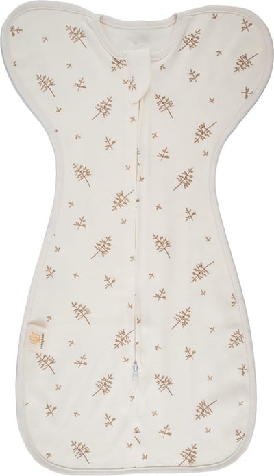 Honeybears Inbakerslaapzak – Slaapzak baby – Inbakerdoek baby – Swaddle - Wit met goud - 0 tot 3 maanden - 60 cm – TOG 1.0