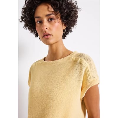 Shirt met gebreide look