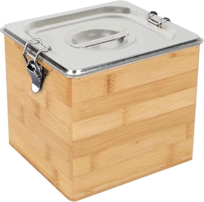 Keuken Compostbak RVS met Deksel - Geurloos Groenteafval Bakje voor Werkblad