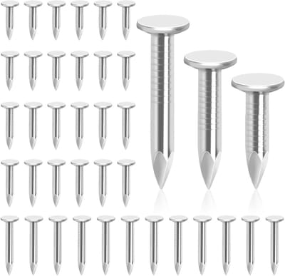 400 stuks 3/4 inch, 1 inch en 1-1/4 inch gegalvaniseerde spijkers voor dakbedekking, ideaal voor het bevestigen van schuren en daken
