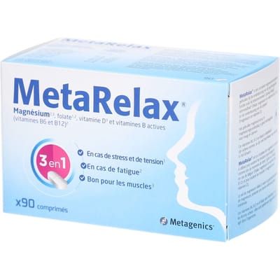 Metagenics MetaRelax Voor Stress, Vermoeidheid En Spieren 90 Tabletten