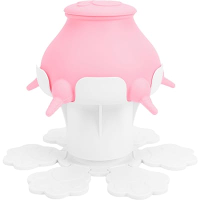 Tétine d'alimentation pour chiot   Anti-fuite Amovible Silicone Station d'allaitement pour chaton pour chiot nouveau-né chaton pink