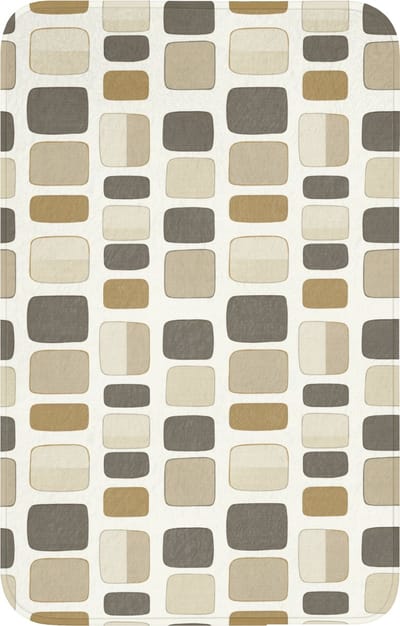 WC mat 50x80 cm - Antislip - Blokken - Vintage - Grijs - Toiletmat - Vloermat - Douchemat - Toilet tapijt - Toiletmatten