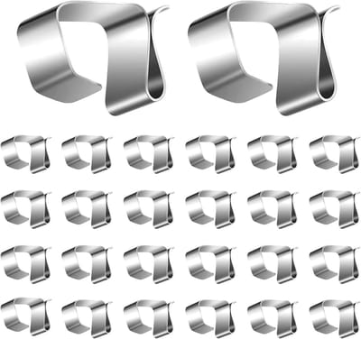 60 Stuks Metalen Goot Haakjes voor Buitenverlichting, Kerstverlichting en Tuindecoratie, Gegalvaniseerde Clips voor Makkelijke Bevestiging