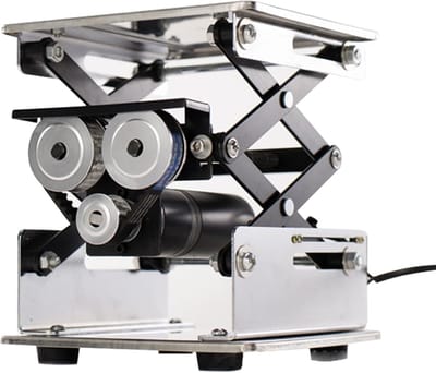 Elektrisch Hefplatform - Laboratorium Lift - Precisie Werk - Afstandsbediening Inclusief - 10Kg Capaciteit - Zilver