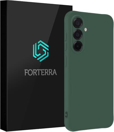 Hoesje Geschikt voor Samsung Galaxy A36 - Sterk & Shockproof - Siliconen Case - Hoes Cover - Donkergroen