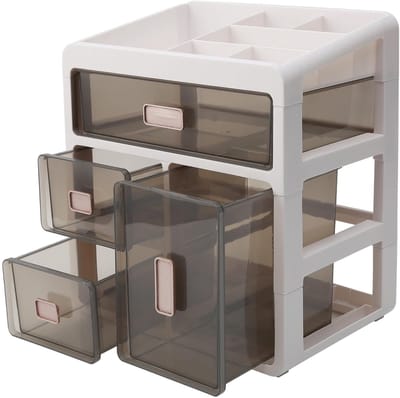 Dailygoods- Medicijnopbergdoos 4-laags - Opbergcontainer - Organizer - Desktopopberglade - Huishoudelijk - Voor make-up en kantoorartikelen - Opbergdoos