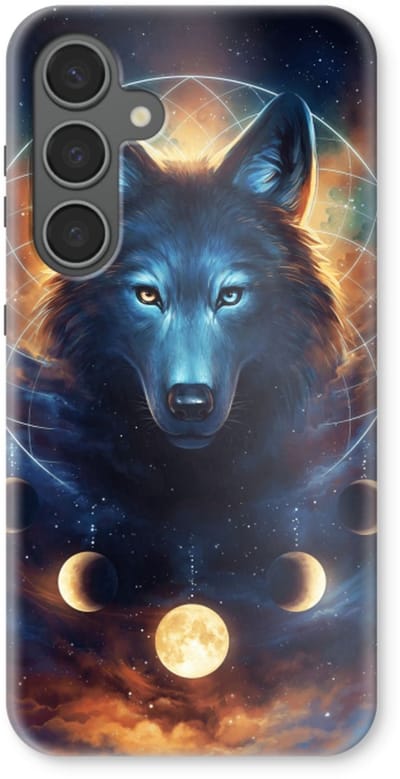 Case Company® - Hoesje geschikt voor Samsung Galaxy S24 Plus hoesje - Wolf Dreamcatcher - Tough Case - Maximale Bescherming alle Kanten en Schermrand