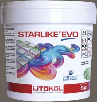 Litokol starlike evo 232 cuoio 2,5kg - Voegmiddel - Kleur Zwart - Epoxymiddel - Lijm