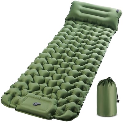 Dailygoods- Isomatras Ultralicht - Zelfopblazend - Campingmatras 195 x 68 cm - Draagbaar - Luchtpomp - Veiligheidsfunctie tegen luchtlekkage - Luchtbed