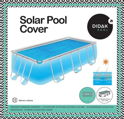 Didak Isolerend Noppenfolie – 732 x 366 cm Solar Afdekzeil voor Rechthoekig zwembad