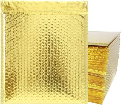 30 stuks gewatteerde bubbelenveloppen - 105 x 15 inch - waterdichte verzendenvelop - goud