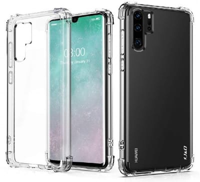 Ntech Hoesje Geschikt voor Huawei P30 Pro Transparent Anti Burst Hoesje Shock Proof TPU Case