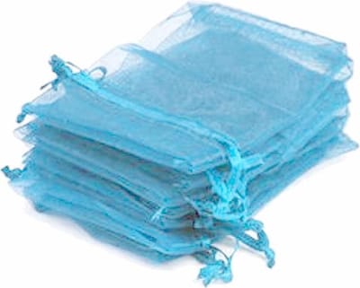 Kleine organza zakjes licht blauw 5x7 cm 100 stuks