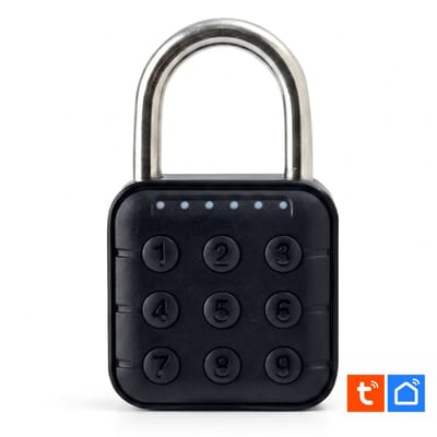 Oneproduct Slim Hangslot met Cijfercode - Slot met Code - Hangslot Cijferslot voor Buiten - Bluetooth - Tuya Smart Life - IP67 Waterdicht