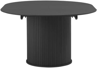 Eettafel Rond Zwart - Uitschuifbaar - Ø120-167cm - Nola - Giga Living