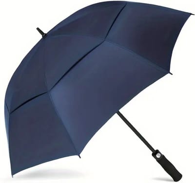 Livano Moderne Golf Paraplu - Stormparaplu - Opvouwbaar - Windproof - Stormproef - UV Bescherming - Umbrella - Draagbaar - Donkerblauw