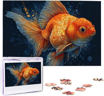 Puzzel voor volwassenen - Foto puzzel - Ontspanning thuis - Gepersonaliseerde foto - 1000 stukjes - Oranje vis