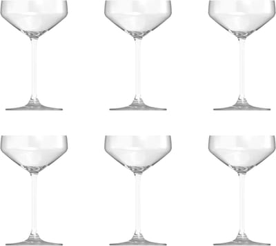 Royal Leerdam - Carré - Champagnecoupes - Set van 6 - 30 cl - Champagneglazen