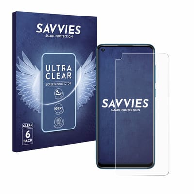 Savvies - Screenprotector voor Xiaomi Redmi Note 9 - Folie Beschermfolie transparant 6 Stuks