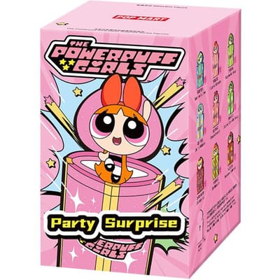 POP MART The Powerpuff Girls Party Surprise Series Figuren Blind Boxes (Enkel pak / 9-delige set) pink