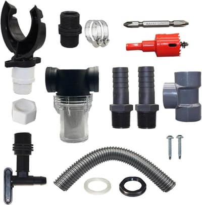Regenton Vulautomaat - Regenpijp Collector - Water Besparen - Duurzaam PVC Materiaal - 70-110 mm - Grijs