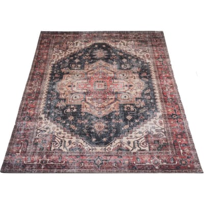Vloerkleed Nora Rood 160 x 230 cm - Laagpolig Vloerkleed – Vintage / Klassiek Design