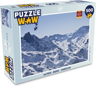 Puzzel Alpen - Berg - Sneeuw - Legpuzzel - Puzzel 500 stukjes