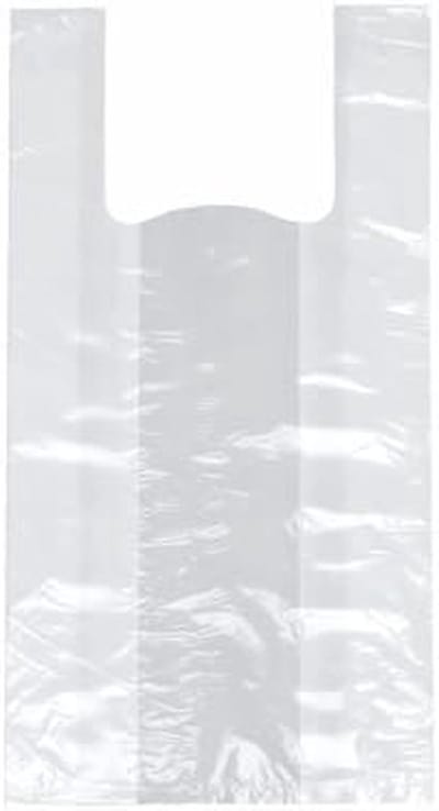 Hemdjes Draagtassen - Plastic Tassen - Winkelen - Scheurvast HDPE - 42x21x13 cm - Wit
