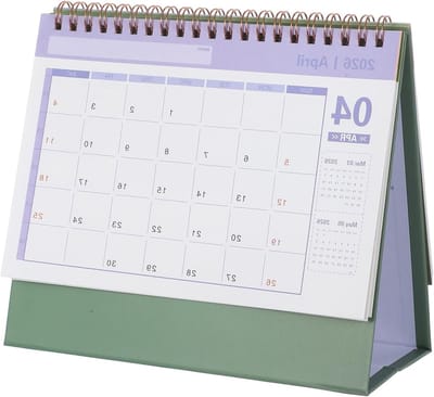 Maandkalender 2025 van juli tot december, staande en opvouwbare tafelkalender, esthetische mini kalender in groen, ideaal voor planning en organisatie