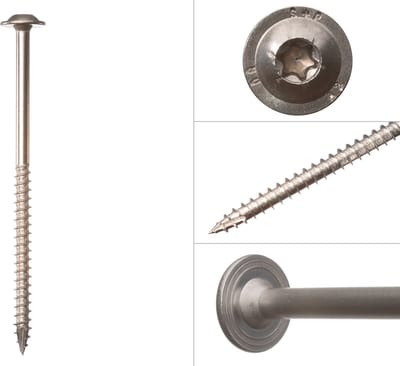 Wovar Tellerkopschroeven RVS A2 8.0 x 140 mm Torx 40 | Doos 50 Stuks