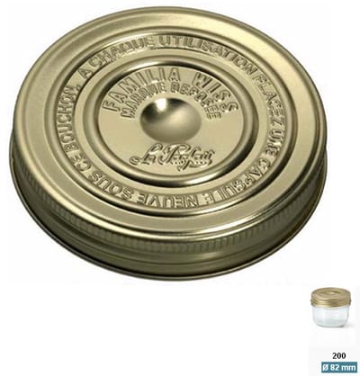set van 6 schroefdoppen 8,2 cm - le parfait - 610087