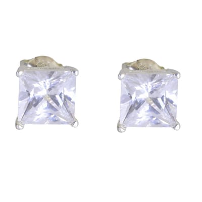Behave – Oorbellen – 925 Sterling Zilver – Zirconia Oorknopje 8 mm